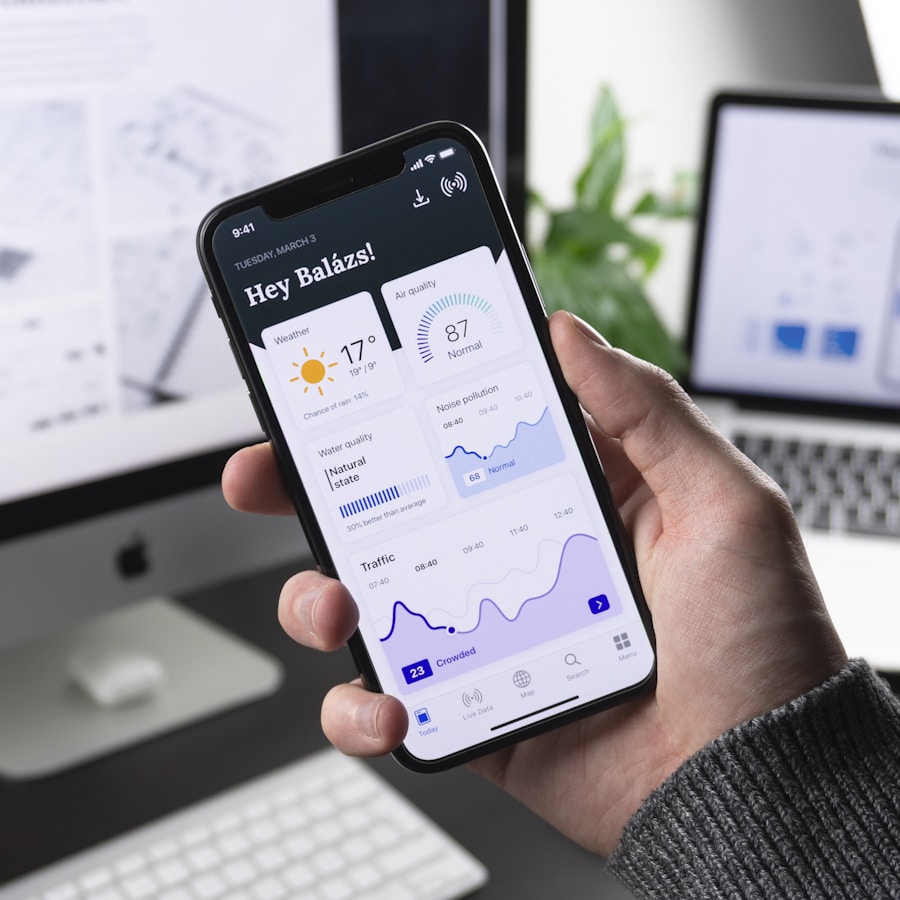 Ilustrasi konsep keseimbangan digital dengan simbol-simbol teknologi dan kehidupan