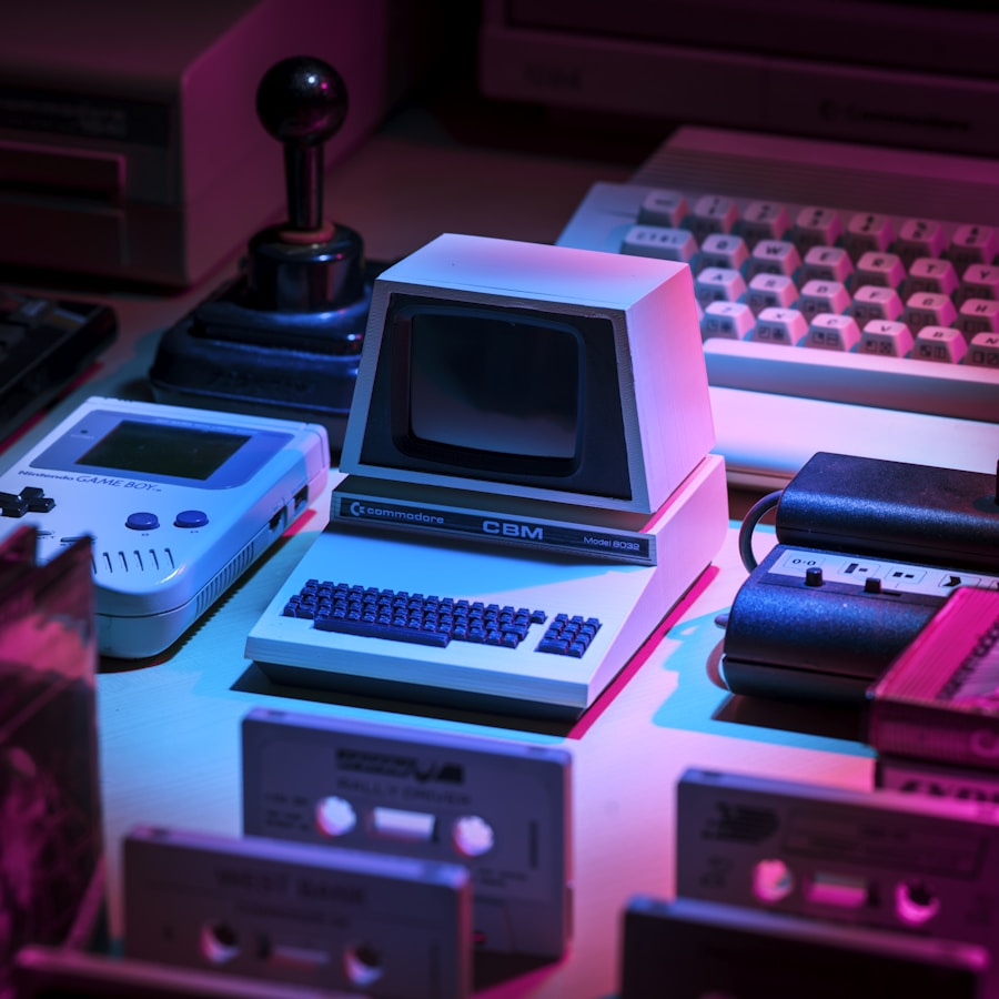 Ilustrasi tema buah-buahan klasik dengan ceri, semangka, dan lemon berwarna-warni cerah